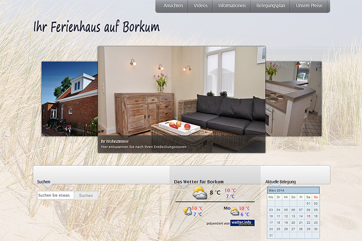 Referenz Webdesign Ferienhaus Borkum
